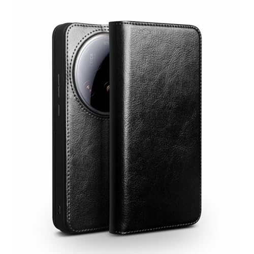HAMEXLN Schwarz,15 Ultra, Handyhülle Für Xiaomi 15 Ultra, Echt Leder Brieftasche Klappbar Flip Schutzhülle Standfunktion Stoßfest Rundumschutz Handytasche HAMEXLN Schwarz,15 Ultra, Handyhülle Für Xiaomi 15 Ultra, Echt Leder Brieftasche Klappbar Flip Schutzhülle Standfunktion Stoßfest Rundumschutz Handytasche von HAMEXLN