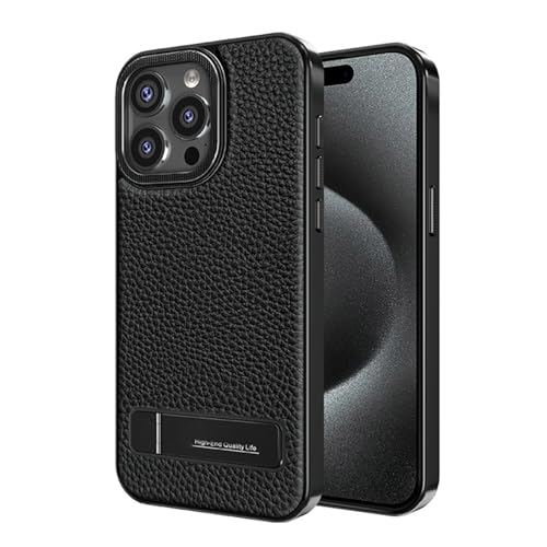 HAMEXLN Schwarz,16, Handyhülle Für iPhone 16 Pro Max/16 Pro/16 Plus/16, Ultradünnes Leder Hülle Mit Klappbare Ständer Luxus Kameraschutz Schutzhülle HAMEXLN Schwarz,16, Handyhülle Für iPhone 16 Pro Max/16 Pro/16 Plus/16, Ultradünnes Leder Hülle Mit Klappbare Ständer Luxus Kameraschutz Schutzhülle von HAMEXLN