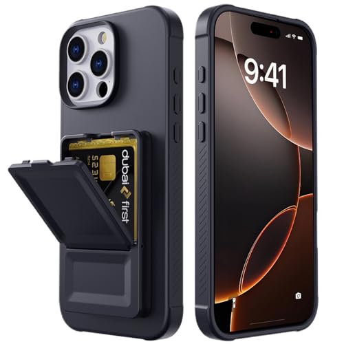 HAMEXLN Schwarz,16 Plus, Hülle Für iPhone 16 Pro Max/16 Pro/16 Plus/16, Versteckter Kartenschlitz Makeup Spiegel Handyhülle Geldbörse Stoßfest Silikon Schutzhülle HAMEXLN Schwarz,16 Plus, Hülle Für iPhone 16 Pro Max/16 Pro/16 Plus/16, Versteckter Kartenschlitz Makeup Spiegel Handyhülle Geldbörse Stoßfest Silikon Schutzhülle von HAMEXLN
