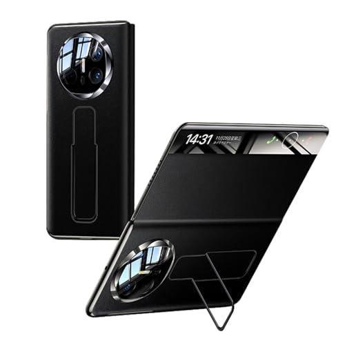 HAMEXLN Schwarz,Mate X6, Echtes Leder Handyhülle Für Huawei Mate X6, Intelligenter Schlaf View Fenster Handschlaufe Hülle Unsichtbarer Ständer Rundumschutz Handytasche HAMEXLN Schwarz,Mate X6, Echtes Leder Handyhülle Für Huawei Mate X6, Intelligenter Schlaf View Fenster Handschlaufe Hülle Unsichtbarer Ständer Rundumschutz Handytasche von HAMEXLN