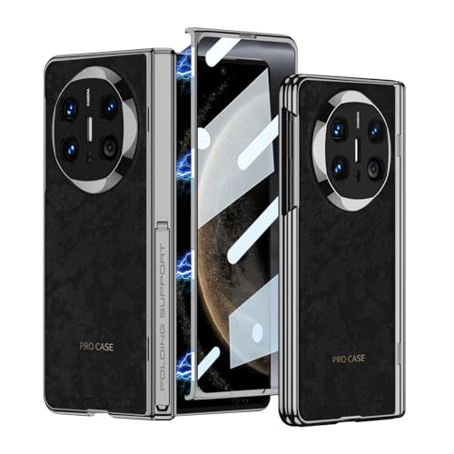 HAMEXLN Schwarz,Mate X6, Leder Hülle Für Huawei Mate X6, Magnetisches Scharnier Verstecktem Ständer Handyhülle Mit Displayschutz Luxus Galvanisierte Schutzhülle HAMEXLN Schwarz,Mate X6, Leder Hülle Für Huawei Mate X6, Magnetisches Scharnier Verstecktem Ständer Handyhülle Mit Displayschutz Luxus Galvanisierte Schutzhülle von HAMEXLN