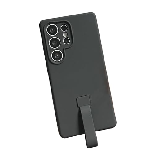 HAMEXLN Schwarz,S25plus, Hülle Für Samsung Galaxy S25 Ultra/S25 Plus/S25, Ultra Dünne Weicher Flüssigsilikon Handyhülle Handgelenkband Kameraschutz Fall von HAMEXLN