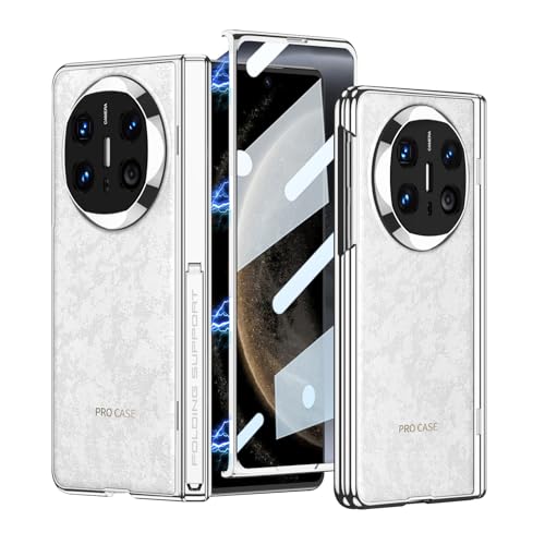 HAMEXLN Weiß,Mate X6, Leder Hülle Für Huawei Mate X6, Magnetisches Scharnier Verstecktem Ständer Handyhülle Mit Displayschutz Luxus Galvanisierte Schutzhülle HAMEXLN Weiß,Mate X6, Leder Hülle Für Huawei Mate X6, Magnetisches Scharnier Verstecktem Ständer Handyhülle Mit Displayschutz Luxus Galvanisierte Schutzhülle von HAMEXLN