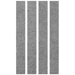 4 HAMMERBACHER Akustikpaneele Wand, grau 4 x 25,0 x 200,0 cm von HAMMERBACHER