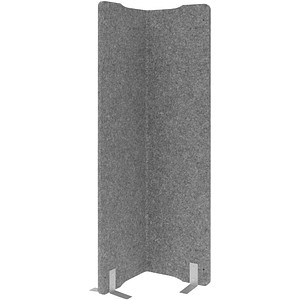 HAMMERBACHER Akustik-Trennwand, grau 50,0 x 180,0 cm von HAMMERBACHER