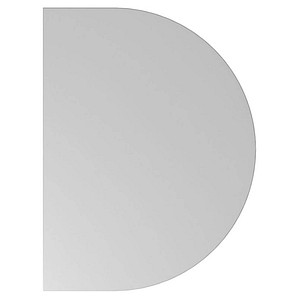 HAMMERBACHER Anbautisch höhenverstellbar Gradeo lichtgrau, grau halbrund 60,0 x 80,0 x 65,5 - 82,5 cm von HAMMERBACHER