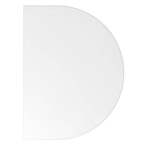 HAMMERBACHER Anbautisch höhenverstellbar Gradeo weiß, silber halbrund 60,0 x 80,0 x 65,5 - 82,5 cm von HAMMERBACHER