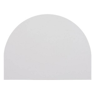 HAMMERBACHER Anbautisch höhenverstellbar Inader lichtgrau, silber halbrund 60,0 x 80,0 x 65,5 - 82,5 cm von HAMMERBACHER