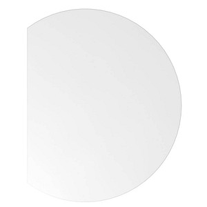 HAMMERBACHER Anbautisch höhenverstellbar JA60 weiß, silber halbrund 60,0 x 80,0 x 65,5 - 82,5 cm von HAMMERBACHER