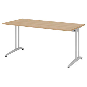 HAMMERBACHER BS16 Schreibtisch eiche rechteckig, C-Fuß-Gestell silber 160,0 x 80,0 cm HAMMERBACHER BS16 Schreibtisch eiche rechteckig, C-Fuß-Gestell silber 160,0 x 80,0 cm von HAMMERBACHER