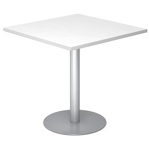 HAMMERBACHER Bistrotisch weiß 80,0 x 80,0 x 74,5 cm von HAMMERBACHER