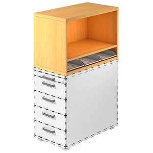 HAMMERBACHER Container-Aufsatz buche 42,8 x 80,0 x 53,0 cm von HAMMERBACHER