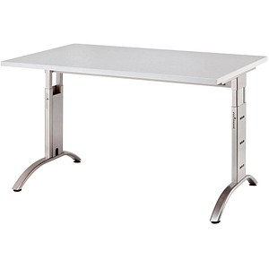 HAMMERBACHER FS12 höhenverstellbarer Schreibtisch lichtgrau rechteckig, C-Fuß-Gestell silber 120,0 x 80,0 cm HAMMERBACHER FS12 höhenverstellbarer Schreibtisch lichtgrau rechteckig, C-Fuß-Gestell silber 120,0 x 80,0 cm von HAMMERBACHER
