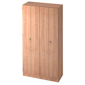 HAMMERBACHER Falttürenschrank 6900, V6900/N/N/SG nussbaum 4 Fachböden 100,0 x 42,0 x 200,4 cm von HAMMERBACHER