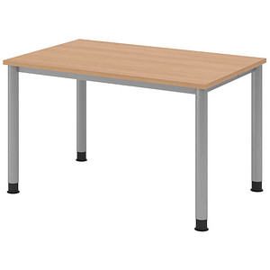 HAMMERBACHER HS12 höhenverstellbarer Schreibtisch eiche rechteckig, 4-Fuß-Gestell silber 120,0 x 80,0 cm HAMMERBACHER HS12 höhenverstellbarer Schreibtisch eiche rechteckig, 4-Fuß-Gestell silber 120,0 x 80,0 cm von HAMMERBACHER