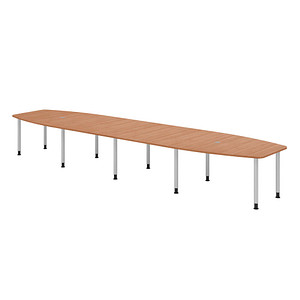 HAMMERBACHER Konferenztisch KT52C nussbaum Tonnenform, Rundrohr silber, 520,0 x 85,0 - 130,0 x 72,0 - 74,0 cm HAMMERBACHER Konferenztisch KT52C nussbaum Tonnenform, Rundrohr silber, 520,0 x 85,0 - 130,0 x 72,0 - 74,0 cm von HAMMERBACHER