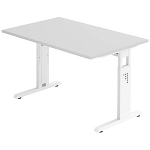 HAMMERBACHER OS 12 Gradeo höhenverstellbarer Schreibtisch lichtgrau rechteckig, C-Fuß-Gestell weiß 120,0 x 80,0 cm HAMMERBACHER OS 12 Gradeo höhenverstellbarer Schreibtisch lichtgrau rechteckig, C-Fuß-Gestell weiß 120,0 x 80,0 cm von HAMMERBACHER