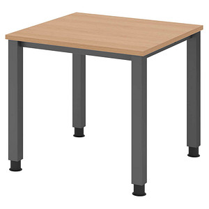 HAMMERBACHER QS08 höhenverstellbarer Schreibtisch eiche quadratisch, 4-Fuß-Gestell grau 80,0 x 80,0 cm HAMMERBACHER QS08 höhenverstellbarer Schreibtisch eiche quadratisch, 4-Fuß-Gestell grau 80,0 x 80,0 cm von HAMMERBACHER