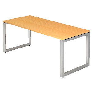 HAMMERBACHER RS19 höhenverstellbarer Schreibtisch buche rechteckig, Kufen-Gestell silber 180,0 x 80,0 cm HAMMERBACHER RS19 höhenverstellbarer Schreibtisch buche rechteckig, Kufen-Gestell silber 180,0 x 80,0 cm von HAMMERBACHER