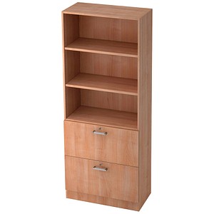 HAMMERBACHER Regalschrank 7300 CE, V7300/N/N/CE nussbaum 80,0 x 42,0 x 200,4 cm von HAMMERBACHER