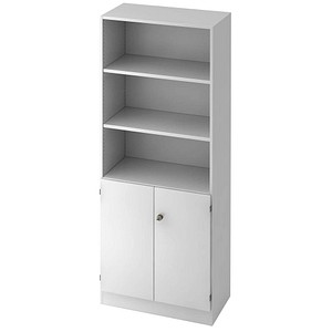 HAMMERBACHER Regalschrank Gradeo, V6770/W/W/SG weiß 80,0 x 42,0 x 200,4 cm von HAMMERBACHER
