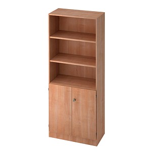 HAMMERBACHER Regalschrank Prokura, V6770/N/N/SG nussbaum 80,0 x 42,0 x 200,4 cm von HAMMERBACHER