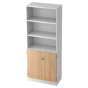 HAMMERBACHER Regalschrank V6770, V6770/W/E/SG weiß, eiche 80,0 x 42,0 x 200,4 cm HAMMERBACHER Regalschrank V6770, V6770/W/E/SG weiß, eiche 80,0 x 42,0 x 200,4 cm von HAMMERBACHER