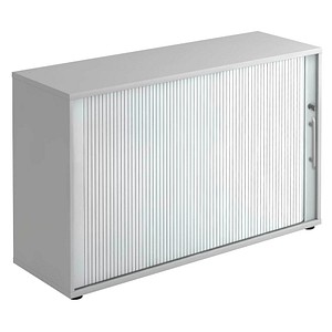 HAMMERBACHER Rollladenschrank lichtgrau, silber 1 Fachboden 120,0 x 40,0 x 74,8 cm von HAMMERBACHER