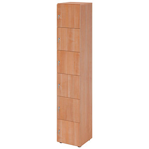 HAMMERBACHER Schließfachschrank nussbaum V264L6/N/N/DS, 6 Schließfächer 40,0 x 42,0 x 215,6 cm von HAMMERBACHER