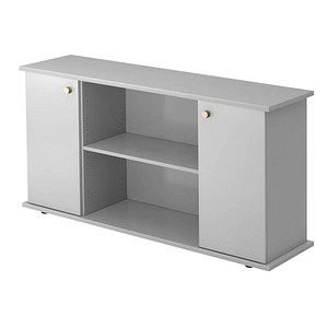 HAMMERBACHER Sideboard Prokura, VSB2T/5/5/SG lichtgrau 166,1 x 44,8 x 84,0 cm von HAMMERBACHER