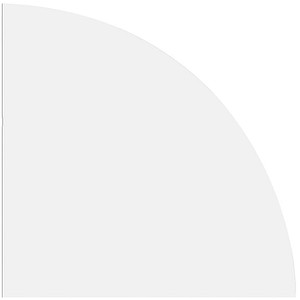 HAMMERBACHER Verbindungsplatte Gradeo weiß, dreieckig abgerundet 80,0 x 80,0 x 2,5 cm von HAMMERBACHER