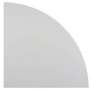 HAMMERBACHER Verbindungsplatte Orbis lichtgrau, dreieckig abgerundet 80,0 x 80,0 x 2,5 cm von HAMMERBACHER