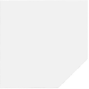 HAMMERBACHER Verbindungsplatte Orbis weiß, Trapezform 120,0 x 80,0 x 68,5 - 81,0 cm von HAMMERBACHER