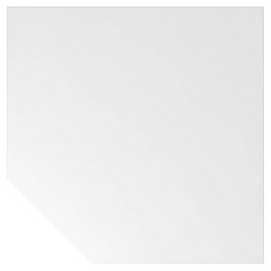 HAMMERBACHER Verbindungsplatte Prokura weiß, silber Trapezform 120,0 x 80,0 x 72,0 cm von HAMMERBACHER