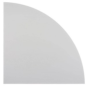 HAMMERBACHER Verbindungsplatte Savona lichtgrau, dreieckig abgerundet 80,0 x 80,0 x 2,5 cm von HAMMERBACHER