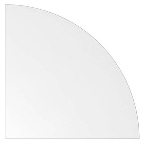 HAMMERBACHER Verbindungsplatte Sira weiß, dreieckig abgerundet 80,0 x 80,0 x 2,5 cm von HAMMERBACHER
