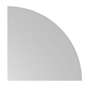 HAMMERBACHER Verbindungsplatte XBE91 lichtgrau, silber dreieckig 80,0 x 80,0 x 2,5 cm von HAMMERBACHER