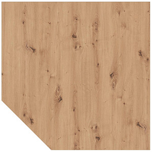 HAMMERBACHER Verbindungsplatte höhenverstellbar HT12 asteiche, silber Trapezform 120,0 x 80,0 x 68,5 - 76,0 cm von HAMMERBACHER