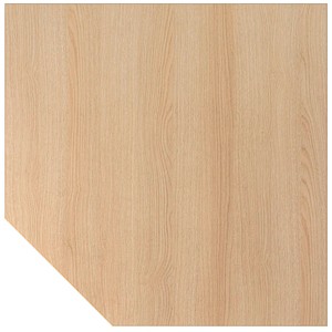 HAMMERBACHER Verbindungsplatte höhenverstellbar QT12 eiche, silber Trapezform 120,0 x 80,0 x 68,0 - 76,0 cm von HAMMERBACHER