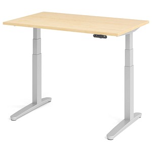 HAMMERBACHER XBHM12 elektrisch höhenverstellbarer Schreibtisch ahorn rechteckig, C-Fuß-Gestell silber 120,0 x 80,0 cm HAMMERBACHER XBHM12 elektrisch höhenverstellbarer Schreibtisch ahorn rechteckig, C-Fuß-Gestell silber 120,0 x 80,0 cm von HAMMERBACHER