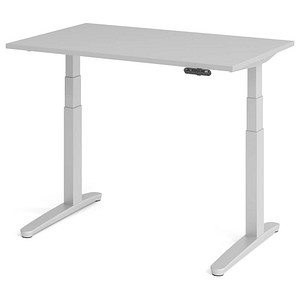 HAMMERBACHER XBHM12 elektrisch höhenverstellbarer Schreibtisch lichtgrau rechteckig, C-Fuß-Gestell silber 120,0 x 80,0 cm HAMMERBACHER XBHM12 elektrisch höhenverstellbarer Schreibtisch lichtgrau rechteckig, C-Fuß-Gestell silber 120,0 x 80,0 cm von HAMMERBACHER