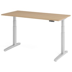 HAMMERBACHER XBHM16 elektrisch höhenverstellbarer Schreibtisch eiche rechteckig, C-Fuß-Gestell silber 160,0 x 80,0 cm HAMMERBACHER XBHM16 elektrisch höhenverstellbarer Schreibtisch eiche rechteckig, C-Fuß-Gestell silber 160,0 x 80,0 cm von HAMMERBACHER