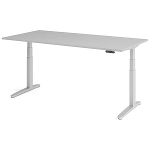 HAMMERBACHER XBHM2E elektrisch höhenverstellbarer Schreibtisch lichtgrau rechteckig, C-Fuß-Gestell silber 200,0 x 100,0 cm HAMMERBACHER XBHM2E elektrisch höhenverstellbarer Schreibtisch lichtgrau rechteckig, C-Fuß-Gestell silber 200,0 x 100,0 cm von HAMMERBACHER