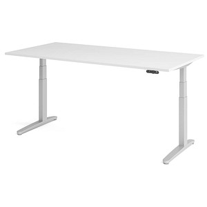 HAMMERBACHER XBHM2E elektrisch höhenverstellbarer Schreibtisch weiß rechteckig, C-Fuß-Gestell silber 200,0 x 100,0 cm HAMMERBACHER XBHM2E elektrisch höhenverstellbarer Schreibtisch weiß rechteckig, C-Fuß-Gestell silber 200,0 x 100,0 cm von HAMMERBACHER