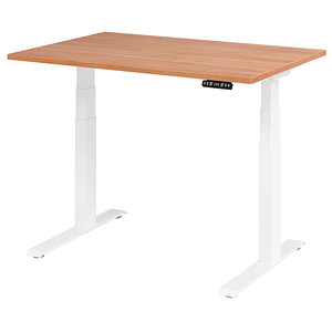 HAMMERBACHER XDKB12 elektrisch höhenverstellbarer Schreibtisch nussbaum rechteckig, C-Fuß-Gestell weiß 120,0 x 80,0 cm HAMMERBACHER XDKB12 elektrisch höhenverstellbarer Schreibtisch nussbaum rechteckig, C-Fuß-Gestell weiß 120,0 x 80,0 cm von HAMMERBACHER