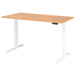 HAMMERBACHER XDKB16 elektrisch höhenverstellbarer Schreibtisch eiche rechteckig, C-Fuß-Gestell weiß 160,0 x 80,0 cm HAMMERBACHER XDKB16 elektrisch höhenverstellbarer Schreibtisch eiche rechteckig, C-Fuß-Gestell weiß 160,0 x 80,0 cm von HAMMERBACHER