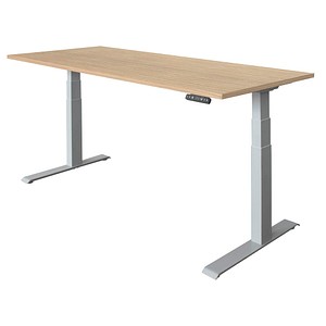 HAMMERBACHER XDKB19 elektrisch höhenverstellbarer Schreibtisch eiche rechteckig, C-Fuß-Gestell silber 180,0 x 80,0 cm HAMMERBACHER XDKB19 elektrisch höhenverstellbarer Schreibtisch eiche rechteckig, C-Fuß-Gestell silber 180,0 x 80,0 cm von HAMMERBACHER