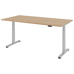 HAMMERBACHER XDSM2E elektrisch höhenverstellbarer Schreibtisch eiche rechteckig, T-Fuß-Gestell silber 200,0 x 100,0 cm HAMMERBACHER XDSM2E elektrisch höhenverstellbarer Schreibtisch eiche rechteckig, T-Fuß-Gestell silber 200,0 x 100,0 cm von HAMMERBACHER