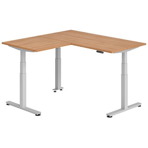 HAMMERBACHER XDSMW1608 elektrisch höhenverstellbarer Schreibtisch nussbaum rechteckig, T-Fuß-Gestell silber 160,0 x 160,0 cm HAMMERBACHER XDSMW1608 elektrisch höhenverstellbarer Schreibtisch nussbaum rechteckig, T-Fuß-Gestell silber 160,0 x 160,0 cm von HAMMERBACHER