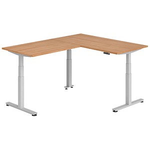 HAMMERBACHER XDSMW1612 elektrisch höhenverstellbarer Schreibtisch nussbaum rechteckig, T-Fuß-Gestell silber 160,0 x 200,0 cm HAMMERBACHER XDSMW1612 elektrisch höhenverstellbarer Schreibtisch nussbaum rechteckig, T-Fuß-Gestell silber 160,0 x 200,0 cm von HAMMERBACHER